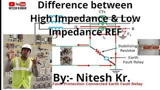 Difference between High Impedance amp Low Impedance REF ProtectionRestricted Earth Faultहिंदी में। [upl. by Stepha]