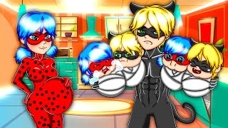 LADYBUG HAD BABIES Life before and after Kids  Miraculous Animation [upl. by Ahsinirt]