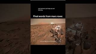 Mars rover last words 😢 [upl. by Stringer]