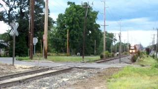 NORFOLK SOUTHERN DOUBLE ENDED LOCAL FREIGHT TRAIN BOULEVARD amp GRANT AVE VINELAND NJ  6512 [upl. by Hugh]