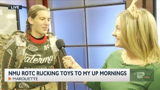 NMU ROTC rucks toys to My UP Mornings for Toys for Tots Segment 3 [upl. by Yrrem]