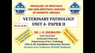 Veterinary Pathology Unit 4 Last 5 year question paper solution UG amp PG students [upl. by Millian]