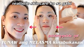 MAINTENANCE KO SA GABI PARA TUNAW ANG MELASMA KO BUKAS Realistic OVERNIGHT MELASMAPEKAS ROUTINE [upl. by Annayak]