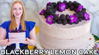 Blackberry Lemon Cake with Blackberry Frosting [upl. by Cornwall]