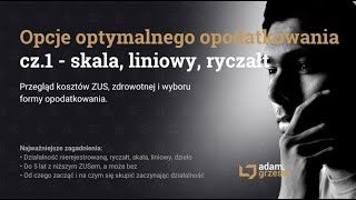 Optymalna forma opodatkowania cz1 skala liniowy ryczałt  kalkulator Excel [upl. by Jemie]