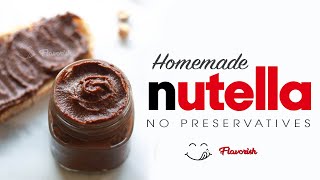 Homemade Nutella Recipe Chocolate Spread Recipe  Flavorish [upl. by Ailero906]