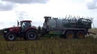 épandage de lisier 2014 case puma cvx 215 tonne a lisier Joskin de 18 000 litres [upl. by Lipkin582]