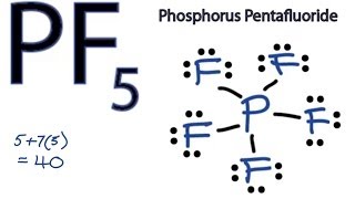 PF5 Lewis Structure  How to Draw the Lewis Structure for PF5 Phosphorus Pentafluoride [upl. by Damick]