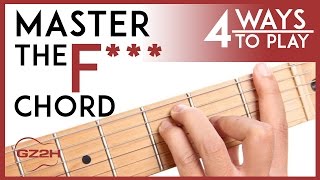 How To Play The F Chord  4 Easy Ways to Finally Master The F Guitar Chord [upl. by Nnylekoorb556]