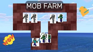 i made a mob farm  minecraft part 8 my biggest project yet [upl. by Akihc]