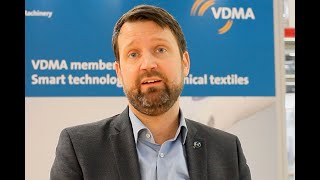 Dr Harald Weber Managing Director VDMA talks about German technologies at Techtextil 2024 [upl. by Ttezil809]