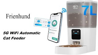 Frienhund 5G WiFi Automatic Cat Feeder with Wall Hook [upl. by Murtagh923]