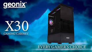 Geonix X30 Gaming Cabinet  The Ultimate Case with 3 RGB Fans [upl. by Fortier]