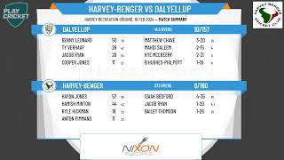 Bunbury amp Districts Cricket Association  Mens 2nd Grade  Round 13  HarveyBenger v Dalyellup [upl. by Katsuyama]