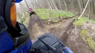 Yamaha Grizzly 700  TRAIL RIDING  GoPro [upl. by Gereron]