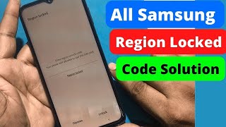 Enter region unlock code Your phone is not allowed to use this sim card  Region Locked Samsung A23 [upl. by Struve]