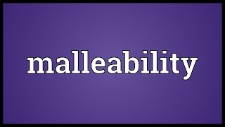 Malleability Meaning [upl. by Sigismundo309]