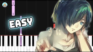 full Tokyo Ghoul √A OST  quotGlassy Skyquot  EASY Piano Tutorial amp Sheet Music [upl. by Eveiveneg]