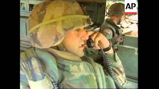 YUGOSLAVIA KOSOVO US PATROL REACT TO KLA SHOW OF STRENGTH [upl. by Lerret]