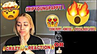 YOUNG PAPPY  HOMICIDE 😱🔥 OFFICIAL MUSIC VIDEO REACTION EXTREMELY CRAZY MUST WATCH [upl. by Nahte]