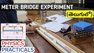 METRE BRIDGE EXPERIMENT IN TELUGU Class 12 [upl. by Angadreme443]