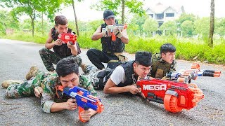 LTT Game Nerf War  Winter SEAL X Nerf Guns Fight Criminal Group Legendary Warrior Nerf Mega [upl. by Rhynd]