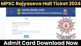 MPSC Group C Admit Card 2024 – Download Hall Ticket at mpscgovin  Exam Date [upl. by Amadeus]