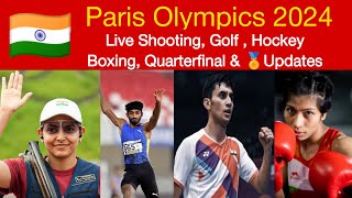 🔴 Paris Olympics 2024  Live commentary Shooting golf boxing badminton quarterfinal Updates [upl. by Mages]