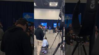 LIVE AT 2024 NFL COMBINE RADIO ROW Preview From Saints Now By Chat Sports shorts [upl. by Coheman]