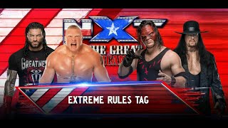 WWE2K24  Extreme Rules Tag Team Match  Brock Lesnar amp Roman Reigns vs The Undertaker amp Kane [upl. by Stanley]