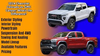 2024 Chevrolet Colorado vs GMC Canyon What’s the Difference [upl. by Freeman]