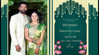 Chi Varun Raj Chary weds Kavya Sri [upl. by Reinaldos]