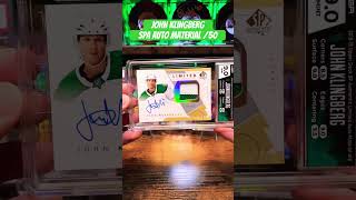 John Klingberg SPA Auto Material 50 sportscards hockeycards tradingcards cards hockey [upl. by Nerraj]