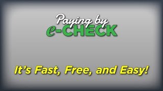 The Benefits of Paying by eCheck [upl. by Eniaj]