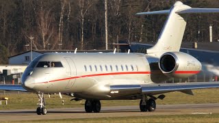 Bombardier Global 5000 9HVTB VistaJet TakeOff at Bern Airport [upl. by Perce]