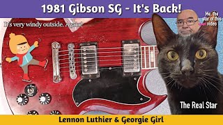 Part 2 Final The 1981 Gibson SG  short video of bridge and patina issues [upl. by Aciretnahs]