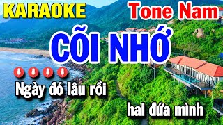 Karaoke Cõi Nhớ Tone Nam Nhạc Sống Ebm  Huỳnh Lê [upl. by Kazimir]