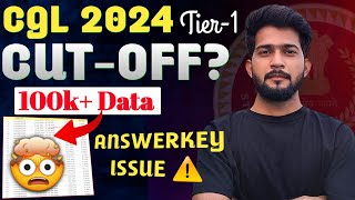 SSC CGL 2024 100k Data Analysis  SSC CGL Answerkey Problem ⚠️  SSC CGL Tier1 Expected Cutoff [upl. by Gibb]