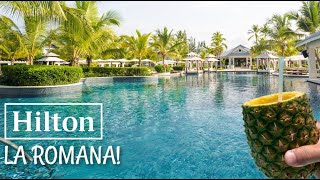 WOW Dominican Republic HILTON LA ROMANA Is PARADISE  No Seaweed Waterpark All inclusive Resort [upl. by Robma]