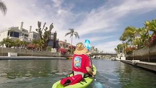 Kayaking Naples Island canal Long Beach California [upl. by Berwick863]