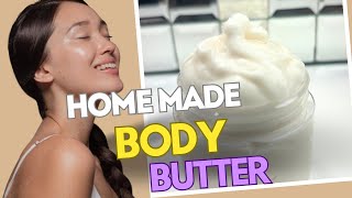 Easy None Greasy Body Butter Recipe  Get a GLOWING SOFT SKIN [upl. by Adnilec]