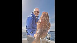 Pesca della cernia con affondatore Cannon  Catching the Grouper with Cannon Downriggers [upl. by Rickard]