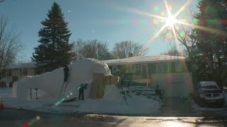 New Brighton Brothers Build Annual Giant Snow Sculpture [upl. by Trow]