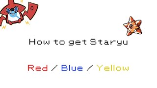 How to get Staryu in Pokemon RedBlueYellow 120 [upl. by Linis19]