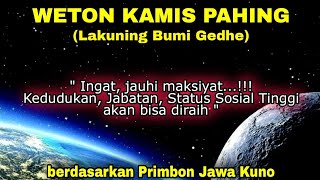 Primbon Jawa Lengkap  Weton Kamis Pahing [upl. by Garlinda]