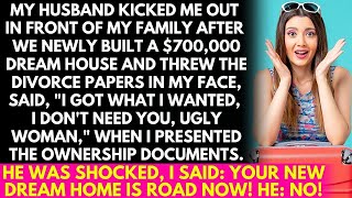 My husband kicked me out of our newly built 700k dream home threw the divorce papers at me Then [upl. by Niarda93]