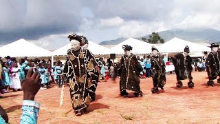 Death Celebration in Bamenda Cameroon Bamenda Culture Mankon JUJU Dance Display [upl. by Enitselec]