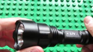 Unboxing Elfeland C8 XML2 2000lm LED Flashlight [upl. by Aneehta185]