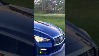 Revving SPOOLING twin turbos engaging launch control on Q50 Red Sport 400 🤤 [upl. by Seroled]