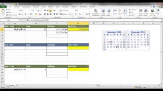 Calculate the Start or End Date with the WORKDAY Function [upl. by Najtsirk]